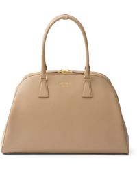 Prada - Large Saffiano Leather Top-handle Bag - Lyst