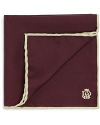 dunhill - Mulberry Silk Cypher Logo Pocket Square - Lyst