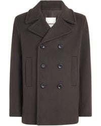 Sandro - Wool-Blend Peacoat - Lyst