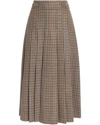 Gabriela Hearst - Wool-Silk Houndstooth Wesley Midi Skirt - Lyst