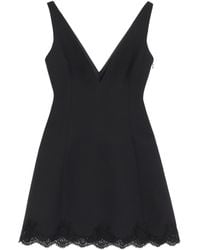 Valentino - V-Neck Mini Dress - Lyst