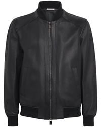 Pal Zileri - Leather Bomber Jacket - Lyst