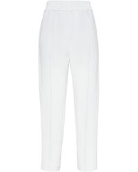 Brunello Cucinelli - Linen-blend Tailored Trousers - Lyst