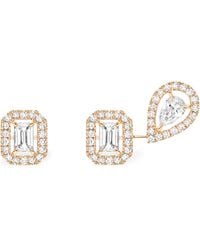 Messika - Pink Gold And Diamond My Twin 1+2 Earrings - Lyst