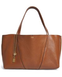 Chloé - Calfskin Spin East-West Tote Bag - Lyst