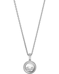 Chopard - And Diamond Happy Diamonds Icons Pendant Necklace - Lyst