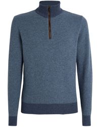 Ralph Lauren Purple Label - Cashmere Half-zip Sweater - Lyst