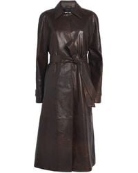Magda Butrym - Leather Belted Trench Coat - Lyst