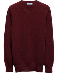 Prada - Wool-Cashmere Crew-Neck Sweater - Lyst