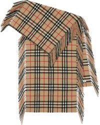 Burberry - Cashmere Check Happy Scarf - Lyst