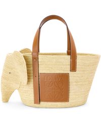 Loewe - Woven Elephant Basket Tote Bag - Lyst