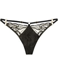 Bordelle - Embroidered Pearl Thong - Lyst