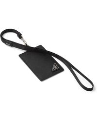 Prada - Saffiano Leather Badge Holder - Lyst