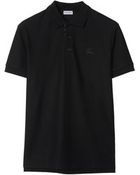 Burberry - Cotton Check-Placket Polo Shirt - Lyst
