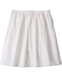 Miu Miu - Cotton-Linen Midi Skirt - Lyst