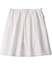 Miu Miu - Cotton-Linen Midi Skirt - Lyst