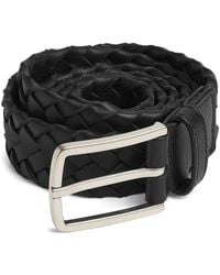 Bottega Veneta - Leather Intreccio Cabat Belt - Lyst
