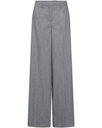 Marella - Wool-Blend Wide-Leg Trousers - Lyst