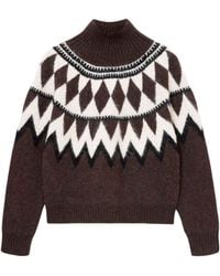 AllSaints - Wool-Blend Fair Isle Tara Sweater - Lyst