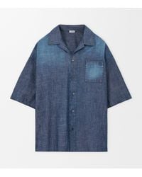 Loewe - Cotton Chambray Short-Sleeve Shirt - Lyst