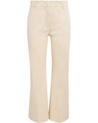 Weekend by Maxmara - Stretch-Cotton Flared Trousers - Lyst