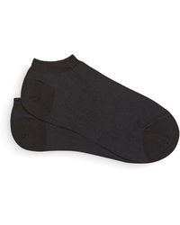 Zegna - Stretch-cotton Logo Ankle Socks - Lyst