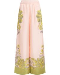 La DoubleJ - Silk Palazzo Trousers - Lyst