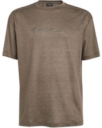 Giorgio Armani - Linen T-shirt - Lyst