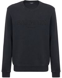 Balmain - Cotton Vintage Logo Sweatshirt - Lyst