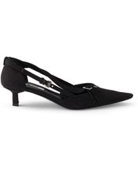 Prada - Canvas Buckle-Detail Pumps 45 - Lyst