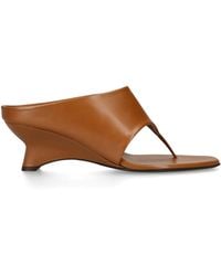 KHAITE - Leather Marlow Heeled Mules 55 - Lyst