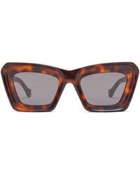 Loewe - Bevelled Cat Eye Sunglasses - Lyst