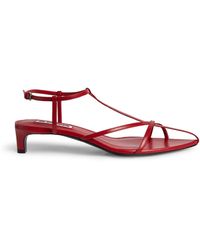 Jil Sander - Leather Strappy Heeled Sandals 36 - Lyst