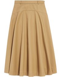 Balenciaga - Cotton Draped Midi Skirt - Lyst