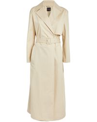 Theory - Stretch-cotton Belted Trench Coat - Lyst