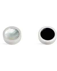 Babette Wasserman - Rhodium-Plated Reversible Disc Cufflinks - Lyst