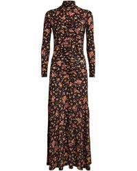 Ulla Johnson - Gathered Floral Midi Dress - Lyst