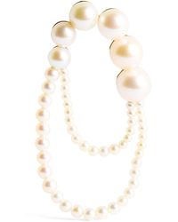 Sophie Bille Brahe - Yellow Gold And Freshwater Pearl Embrassée De Perle Single Right Earring - Lyst