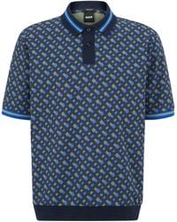 BOSS - Monogram Polo Shirt - Lyst