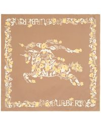 Burberry - Silk Floral Ekd Scarf - Lyst