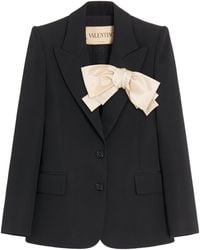 Valentino - Virgin Wool-Silk Blazer - Lyst
