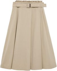 Loewe - Cotton-Silk Belted Maxi Skirt - Lyst