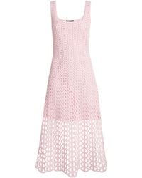 Maje - Embellished Crochet Midi Dress - Lyst