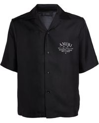 Amiri Arts District Silk Bowling Shirt in Black for Men | Lyst