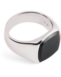Tom Wood - Polished Onyx Kay Signet Ring - Lyst