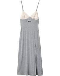 Miu Miu - Recycled Silk Midi Dress - Lyst