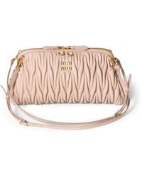 Miu Miu - Matelassé Leather Clutch Bag - Lyst