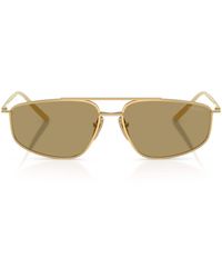 Prada - Metal Rectangular Sunglasses - Lyst