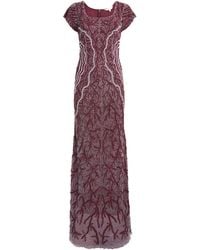 Raishma - Short-Sleeve Beaded Gown - Lyst