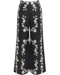 Claudie Pierlot - Floral Wide-Leg Tailored Trousers - Lyst